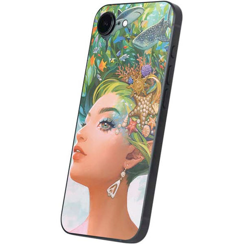 Mermaid with Sea Stars in Her Hair by Ivy Dolamore iPhone 16e Skin
